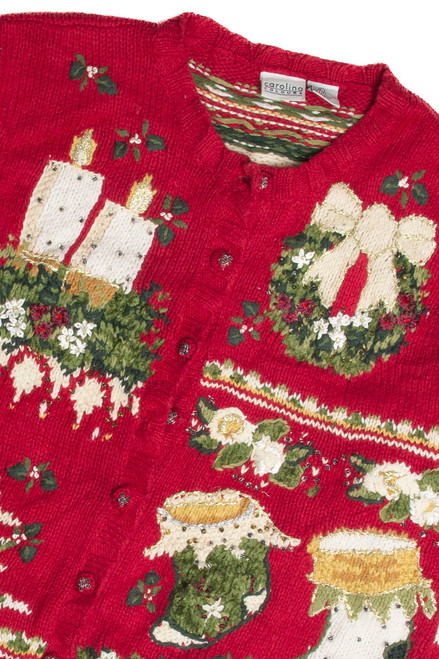 Vintage Red Ugly Christmas Cardigan 59806