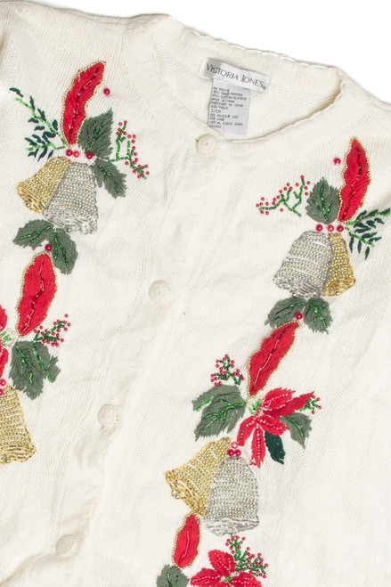 Vintage White Ugly Christmas Cardigan 59807