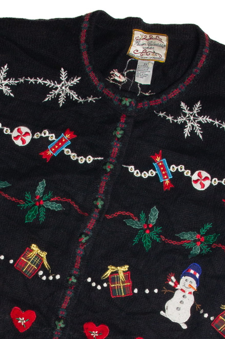 Vintage Black Ugly Christmas Cardigan 59817