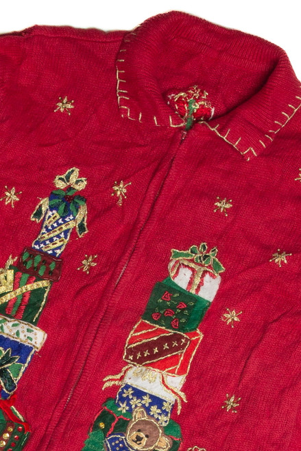 Vintage Red Ugly Christmas Cardigan 59822