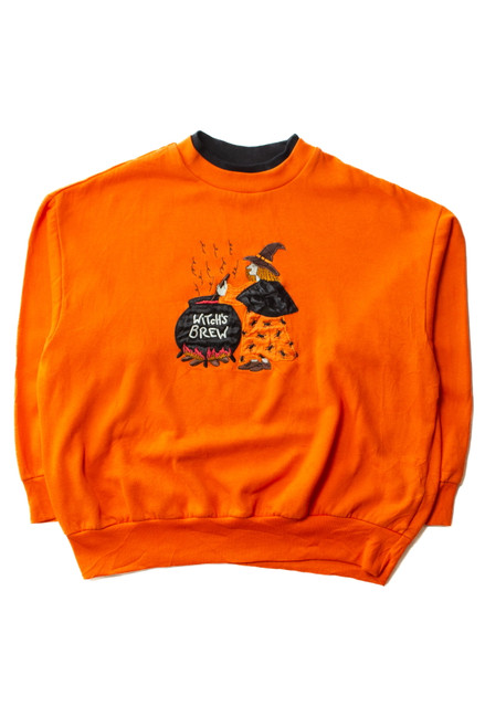 Vintage Witch's Brew Embroidered Halloween Sweatshirt (1990s)