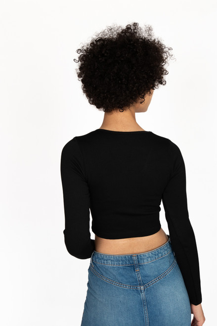 Seamless Long Sleeve V Neck Shirt