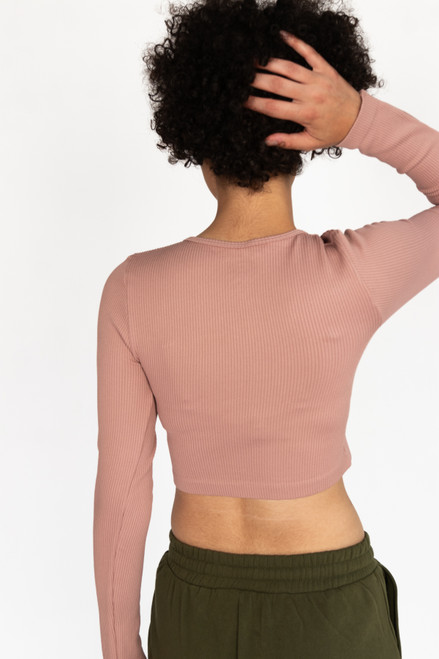 Seamless Long Sleeve V Neck Shirt