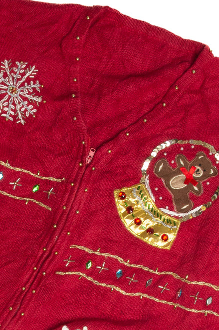 Vintage Red Ugly Christmas Cardigan 59854