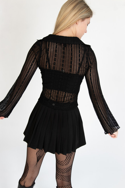 Black Pleated Tennis Skort