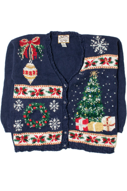 Navy Ugly Christmas Cardigan 61438