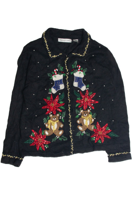 Vintage Black Ugly Christmas Cardigan 59889