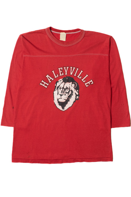 Vintage "Haleyville" Lions Mascot Long Sleeve T-Shirt