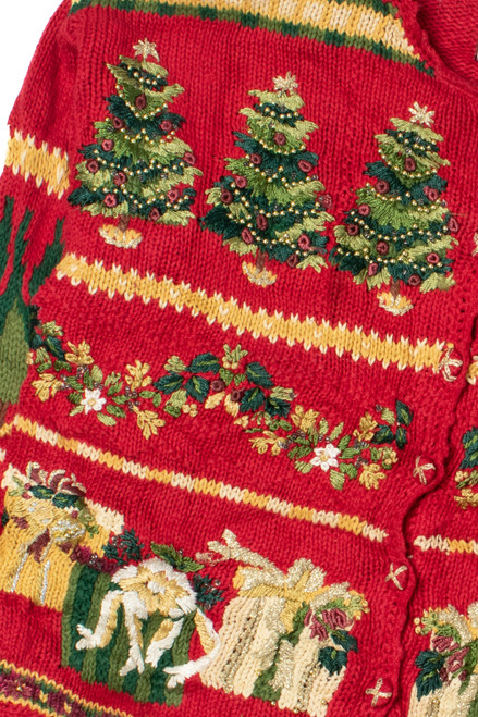 Presents Under Christmas Trees Ugly Christmas Cardigan 61451