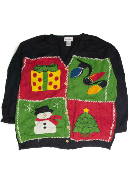 Vintage Black Ugly Christmas Cardigan 59920