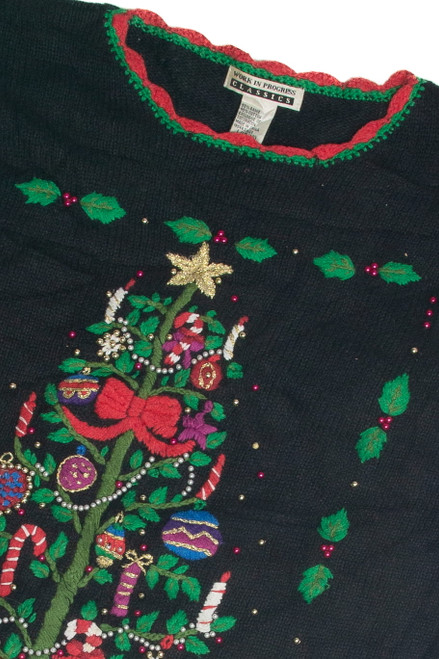 Vintage Black Ugly Christmas Sweater 59925
