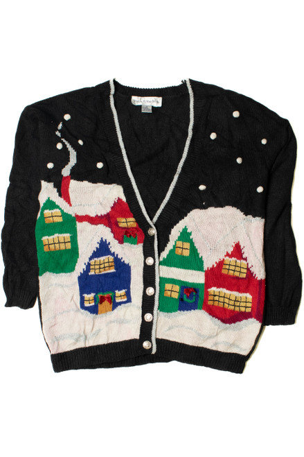 Snowy Town Ugly Christmas Cardigan 61461