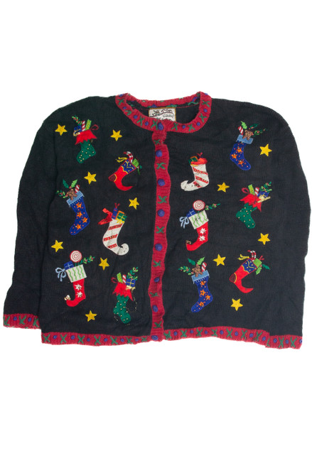 Vintage Black Ugly Christmas Cardigan 59936