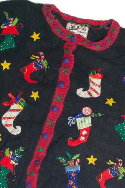 Vintage Black Ugly Christmas Cardigan 59936