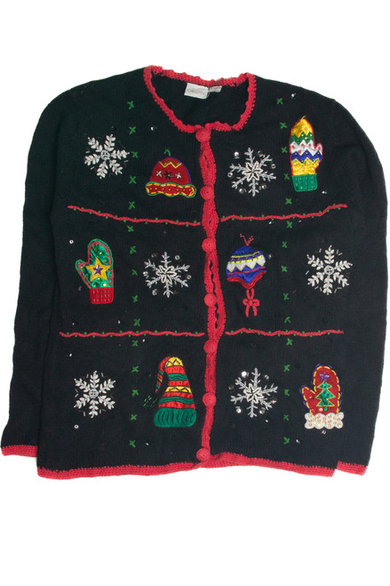 Vintage Black Ugly Christmas Cardigan 59937