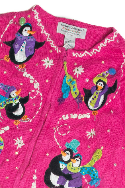 Vintage Pink Ugly Christmas Cardigan 59942