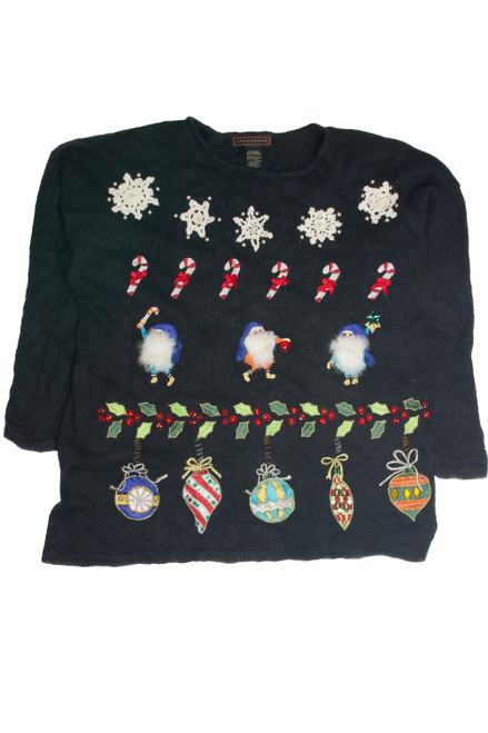 Vintage Black Ugly Christmas Sweater 59944