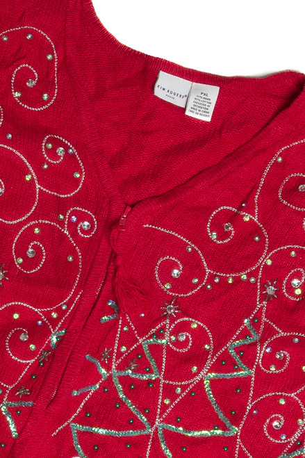 Vintage Red Ugly Christmas Cardigan 59946