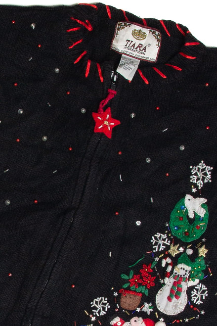 Vintage Black Ugly Christmas Cardigan 59948