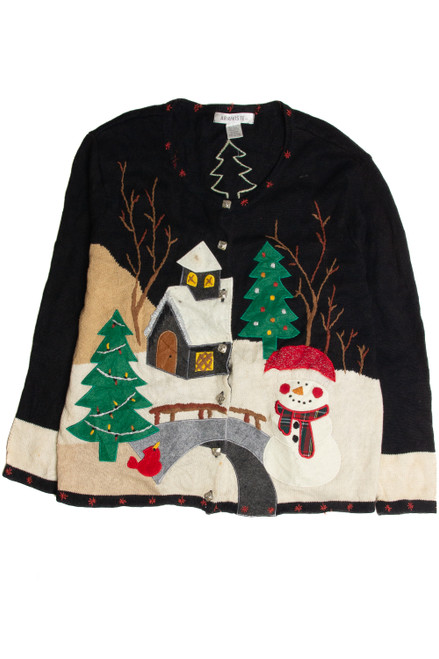 Vintage Black Ugly Christmas Cardigan 59949