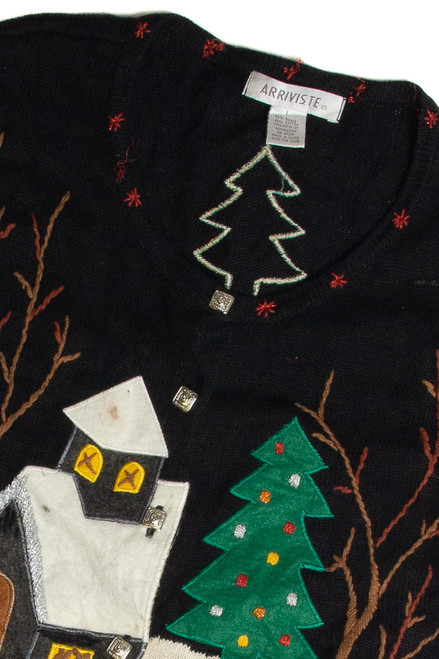 Vintage Black Ugly Christmas Cardigan 59949