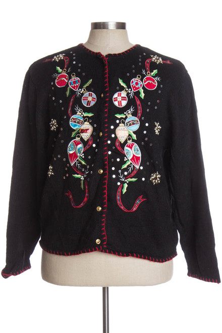 Black Ugly Christmas Cardigan 36536