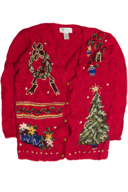 Vintage Red Ugly Christmas Cardigan 59973