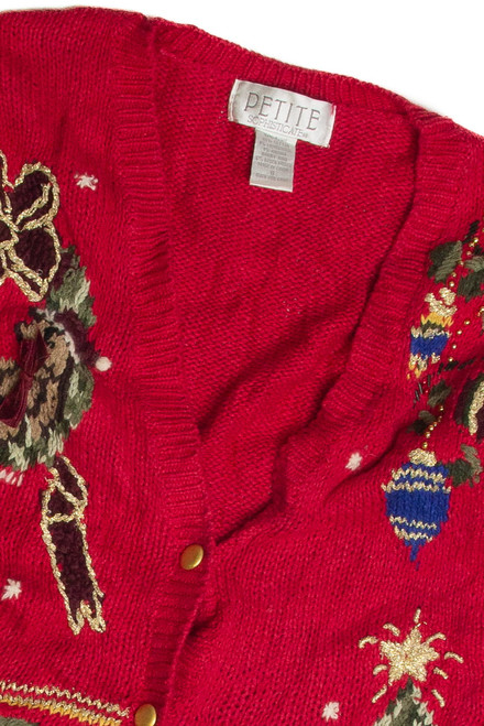 Vintage Red Ugly Christmas Cardigan 59973