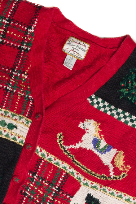 Vintage Red Ugly Christmas Cardigan 59976