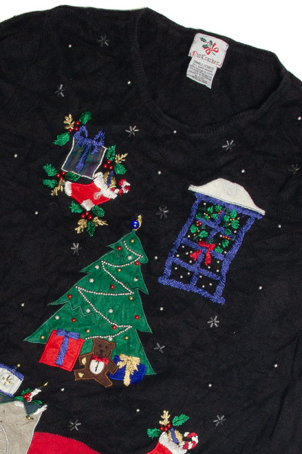 Vintage Black Ugly Christmas Sweater 59977