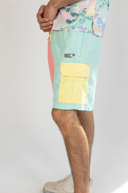 Pastel Color Block Shorts