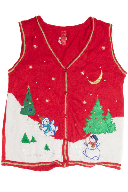 Vintage Red Ugly Christmas Vest 60839