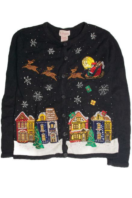 Vintage Black Ugly Christmas Cardigan 60849