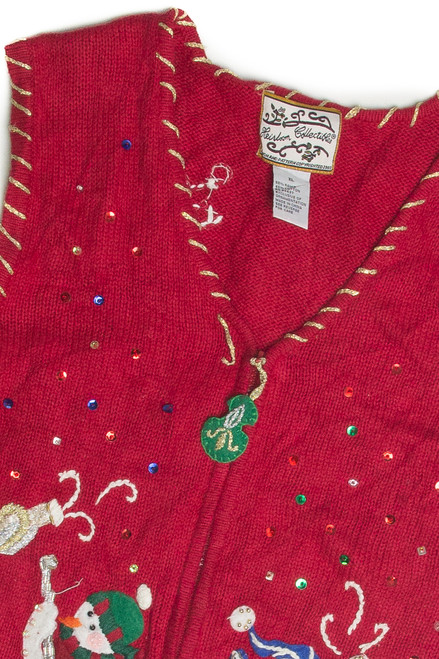 Vintage Red Ugly Christmas Vest 60856