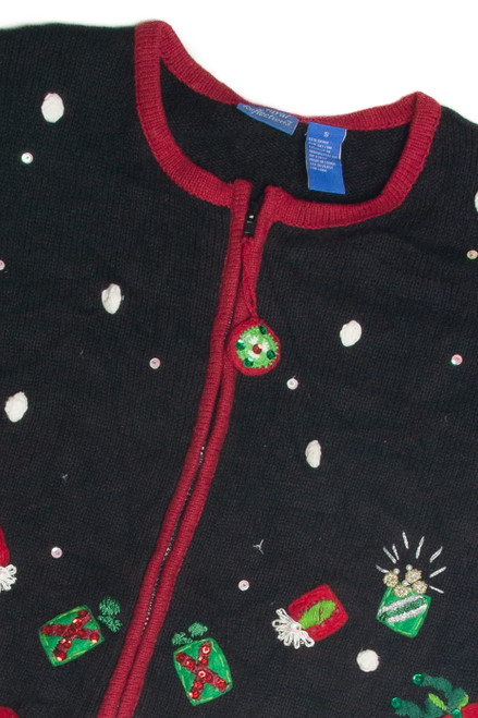 Vintage Black Ugly Christmas Cardigan 60858