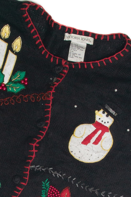 Vintage Black Ugly Christmas Vest 60864