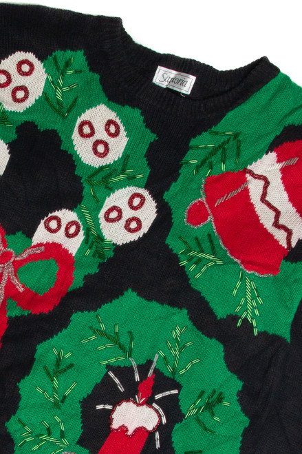 Vintage Black Ugly Christmas Sweater 60869