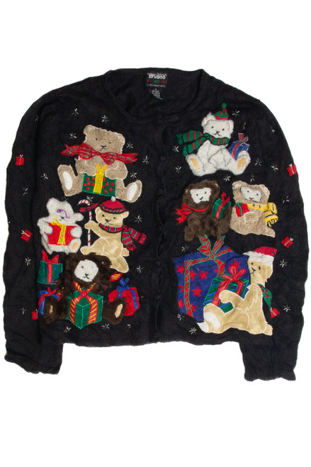 Vintage Black Ugly Christmas Cardigan 60871