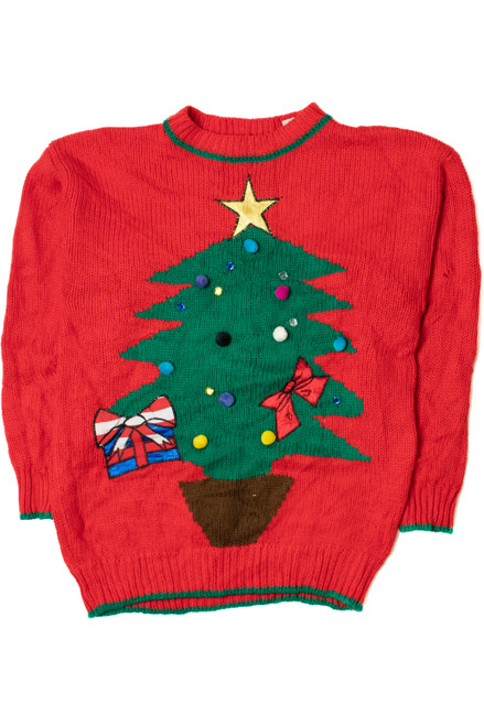 Pom Pom Christmas Tree Ugly Christmas Sweater 62158