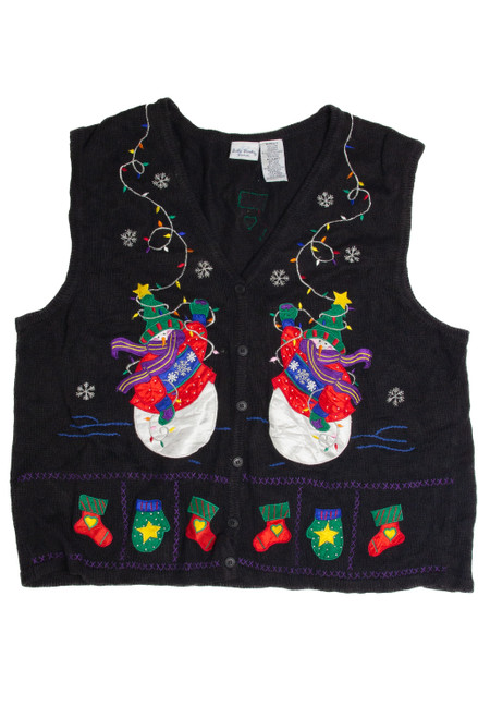 Vintage Black Ugly Christmas Vest 60880