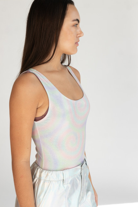 Pastel Holographic Swirl Bodysuit