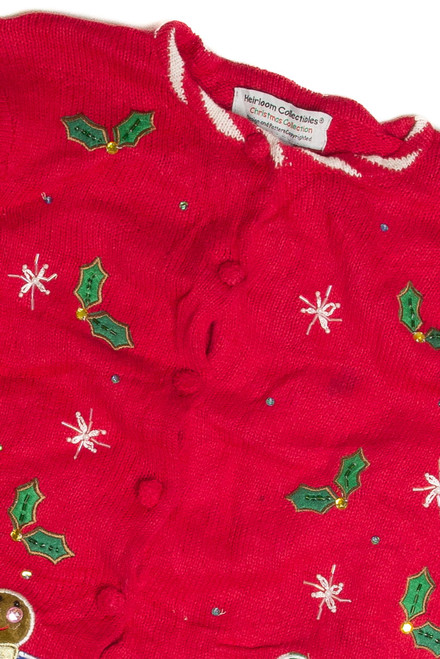 Vintage Red Ugly Christmas Cardigan 60881