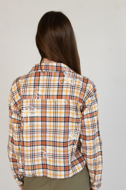 Cropped Screenprint Flannel