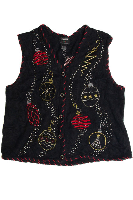 Vintage Black Ugly Christmas Vest 60885