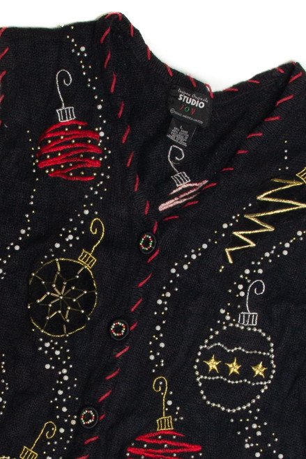 Vintage Black Ugly Christmas Vest 60885