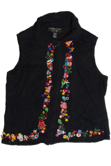 Vintage Black Ugly Christmas Vest 60888