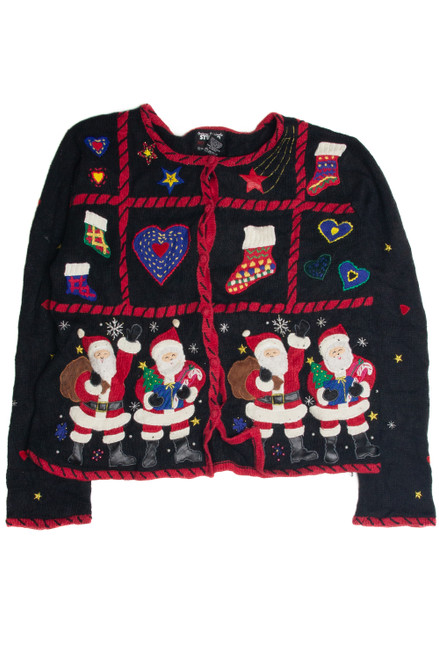 Vintage Black Ugly Christmas Cardigan 60889