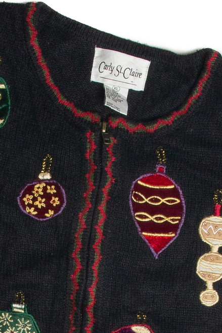 Vintage Black Ugly Christmas Cardigan 60892