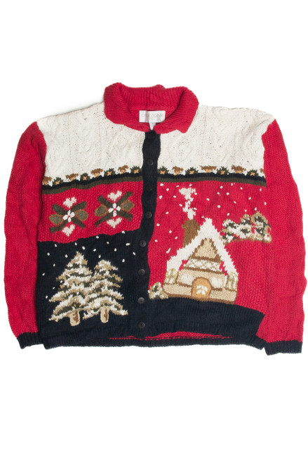 Vintage Red Ugly Christmas Cardigan 60906