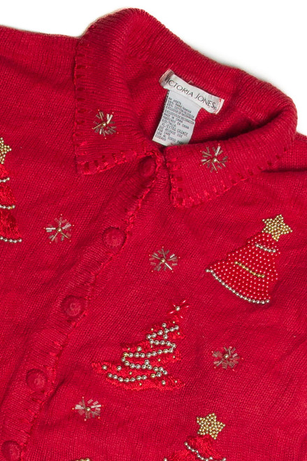 Vintage Red Ugly Christmas Cardigan 60922